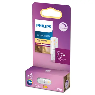 Philips Light Bulb LED Capsule Frosted G9 Warm White 25W Dimmable