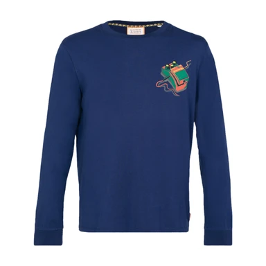 SCOTCH & SODA Heren T-Shirts S&SReguliere pasvorm artwork lang sl XL