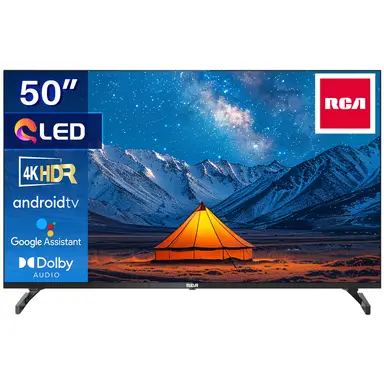 RCA RAQ50UN1 QLED TV, 50 Zoll (126 cm), 4K UHD, smart Android TV mit HDR, Google Assistant, Dolby Audio, WLAN, Bluetooth, YouTube, Netflix, Prime Video, VEVO, Disney+