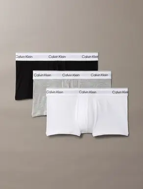 Calvin Klein 3 Pack Low Rise Trunks - Icon Cotton Stretch - Wit, Zwart, Grijs XL