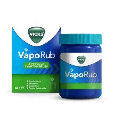 Vicks VapoRub Ointment Cough, Cold & Flu Symptom Relief - 100g