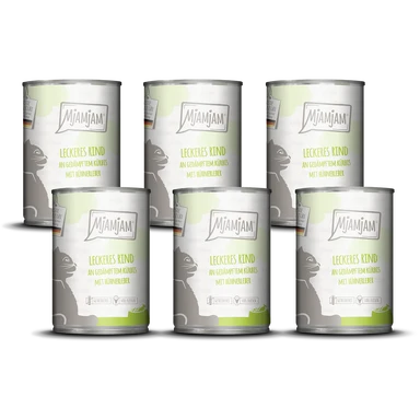 MjAMjAM Leckeres Rind an gedämpften Kürbis 6 x 400 g