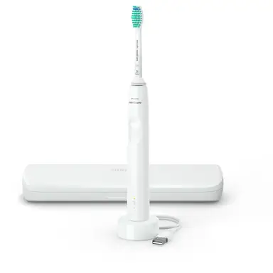 Philips Sonicare 3100 Electric Toothbrush – Pressure Sensor, 2-Minute Timer – White HX3673/13