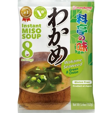 Marukome Instant Miso Soup Wakame Seaweed Flavour 8 servings 152g