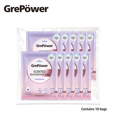GrePower Saches déshumidifiants à suspendre, parfum lavande, lot de 10, protègent contre l'humidité et la moisissure, pour placards, maison, cuisine, garage, chambre, camping-car, bureau, sous-sol, etc.