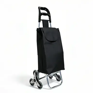 Strong Bird 2026 | Chariot de shopping pliable noire, poignée ergonomique, grande taille, monte les escaliers, adaptée aux seniors, grande capacité et robuste, vente du Nouvel An, idées cadeaux