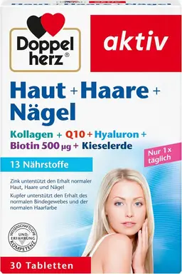 Doppelherz Vitamin A + Biotin Aktiv Haut+Haar+Nagel, 30 Tabletten