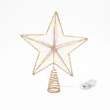 Christmas Workshop Golden Thread Light Up Star Tree Topper