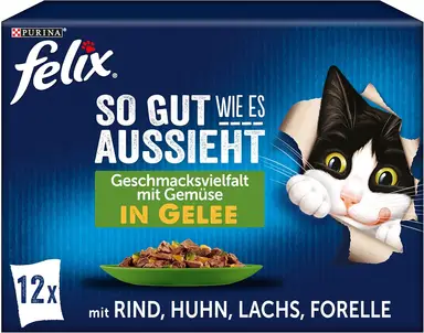 Felix AS GOOD AS IT LOOKS Sortenmix mit Gemüse, 12 x 85 g