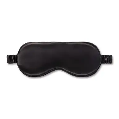 Silver Cloud Satin Silver Ion Infused Sleep Mask Black