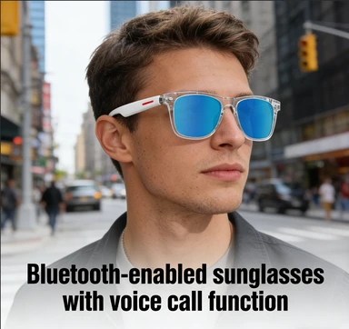 Verbex E13-C White Glasses, AI Glasses, Smart Glasses, Bluetooth Glasses, Music Playback, Call Answering, Wi-Fi Transmission, Voice Wake-up, Weather Forecast