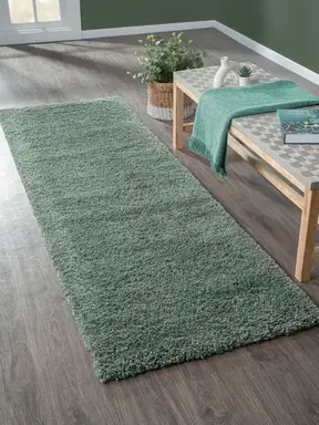 My Flair Teppich "My Shaggy" rechteckig hellgrün 250 x 80 cm
