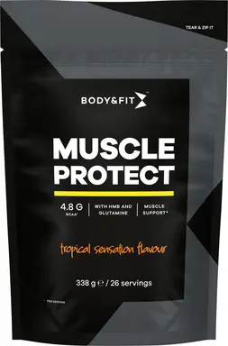 Body&Fit Muscle Protect Tropisch, 338 g (26 porties), THT 28-02-2026