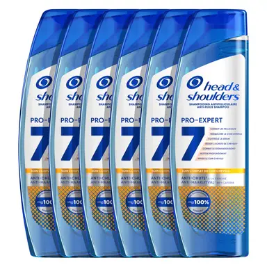 Head & Shoulders Pro-Expert 7IN1 - Anti-Roos Shampoo - Met Cafeïne - Voordeelverpakking - 6 x 250 ml