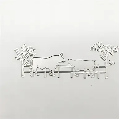 Farm Cattle Metal Die Cuts for Card Making,Cutting Dies Cut Stencils for DIY Scrapbooking Photo Album Decorative Paper Crafting Embossing Template