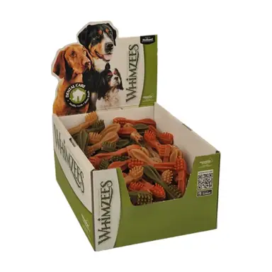 Whimzees Zahnbürsten Zahnkauartikel für Hunde S (7-12 kg) 150 Stück 2,25 kg