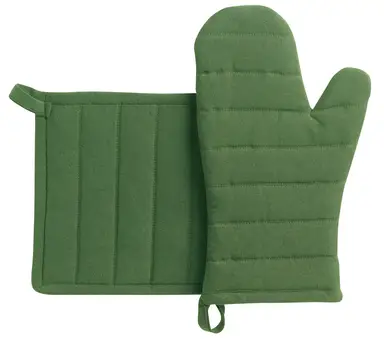 Gant de Cuisine et Manique en Matériaux Recyclés Jona Vert 15 x 30