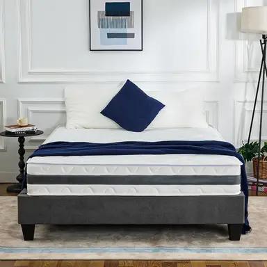 EGO HOME Mattress 90 x 200cm Hardness H3 Pocket Spring Mattress Height 23cm Ergonomic 7-Zone Spring Mattress 90 x 200cm with Comfort Foam and Microfibre Cover for Children and Adults