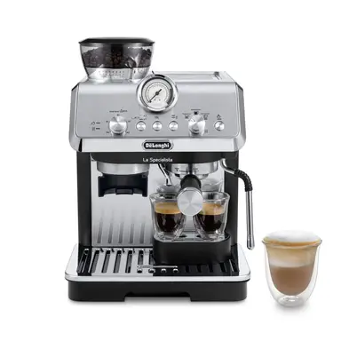 De'Longhi La Specialista Arte, Manual Bean To Cup Coffee Machine, Silver & Black - EC9155.MB