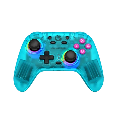 GameSir Nova Manette de jeu multiplateforme triple connectivité pour Nintendo Switch / Android / iOS / PC Windows / Steam, Néon turquoise