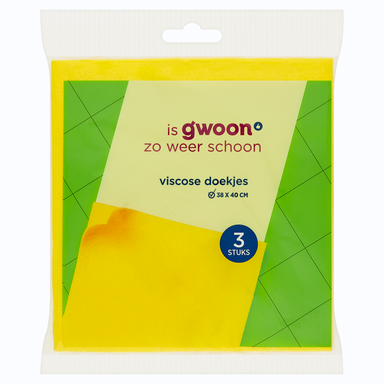 g'woon Viscose Doekjes 3 Stuks