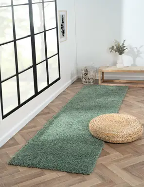 My Flair Teppich "My Shaggy" rechteckig hellgrün 300 x 80 cm