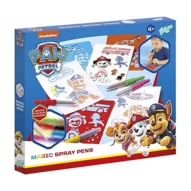 Totum PAW Patrol Magic Spray Pens Art Set, with Color-Change Pens & Templates