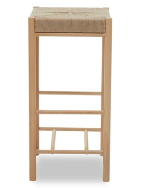Interiors by Premier Bar Stool Bandar Beech Wood & Hemp Rope Natural