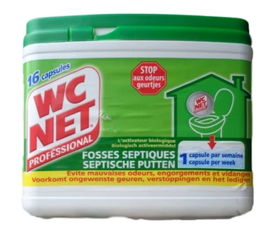 WC NET Capsules fosses septiques professionnel 16 doses 288 g