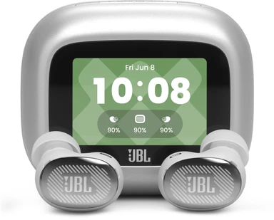 JBL LIVE BUDS 4 - True Wireless NC-Ohrhörer, kabelloses Aufladen, Smart-Case, Silber