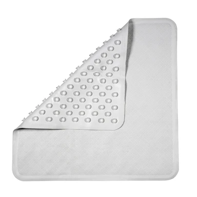 Croydex Bath Mat Rubagrip Square White 53x53cm
