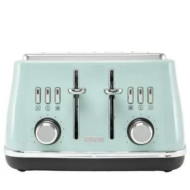 Haden Cotswold 4 Slice Toaster, Dual Control, Coated Stainless Steel, Extra Wide Slots, Sage Green - 206008