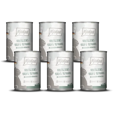 MjAMjAM Vorzügliches Kalb mit leckerem Truthahn 6 x 400 g