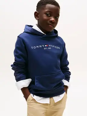 Tommy Hilfiger essentiële hoodie voor kinderen, geslacht neutraal, Twilight marineblauw 4