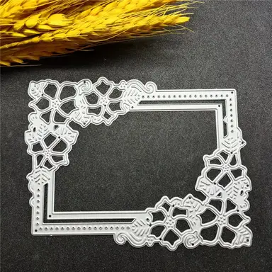 Hollow Flower Photo Frame Handicrafts Cutting Dies Metal Cutting Stencils For Scrapbooking Album Stamp Paper Scrapbooking Supplies Baby Stickers