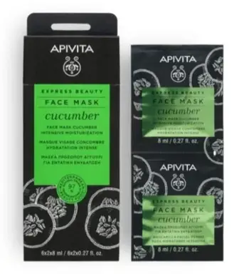 APIVITA Hydraterend Komkommermasker 12 x 8 ml