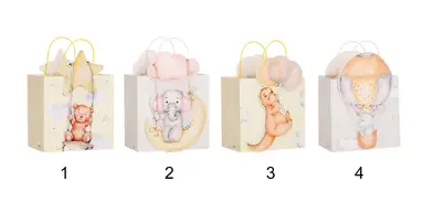 Mikirei Gift Bags Baby Animals 3D Assorted Medium 8 Pieces