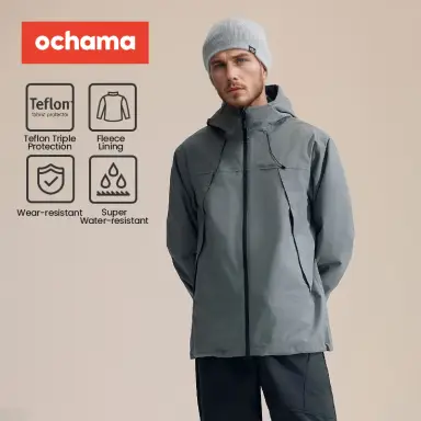 ochama [Pangolin Jacket Basic Edition] Three-in-one Heavy Rain Waterproof Unisex
Rock Gray XL