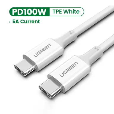 UGREEN USB 2.0 Type-C M-M 5A kabel 1m, compatibel met iPhone 17/16/15, Google Pixel 4, Samsung Galaxy S20, Huawei P30 enz.