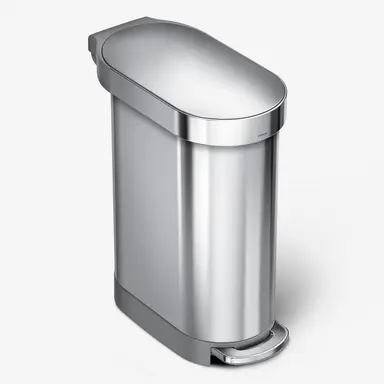Simplehuman 45L Slim Pedal Bin, Brushed Stainless Steel