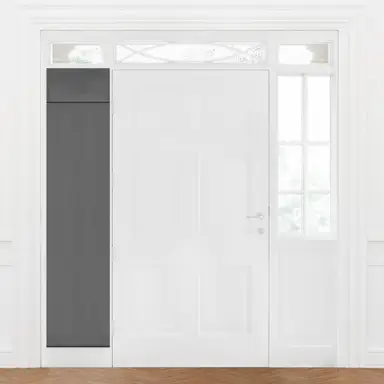 Deconovo Blackout Plain Fabric Hook & Loop Door Curtain, 1 Pc 66 x 175 Light Gray