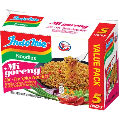 Indomie Mi Goreng Instantnudeln Original 80g Packung mit 5