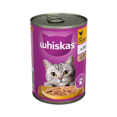 Whiskas Pâtée en gelée au poulet pour chat adulte - 12 x 400 g