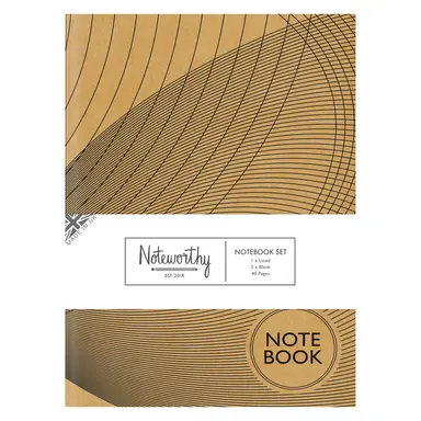 Noteworthy A5 Notebook Set Woven Lines, Pack of 3