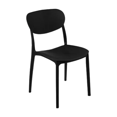 Schwarzer Kunststoffstuhl