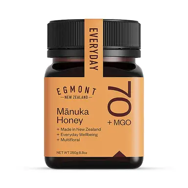 EGMONT HONEY New Zealand Manuka Honey MGO 70+ Multifloral Raw Honey Immune Support Flavour - 250g