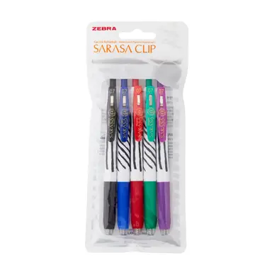 SARASA CLIP 0.7mm 5 Pack Assorted Colours