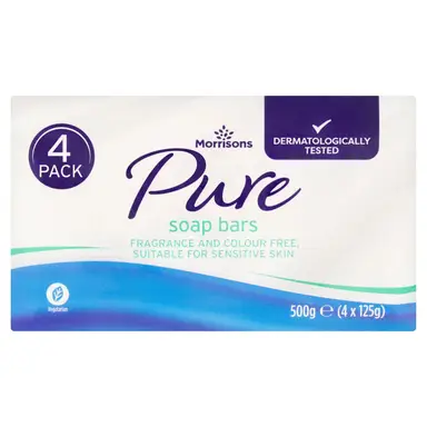 Morrisons Pure Soap Bars 125g 4 Pack
