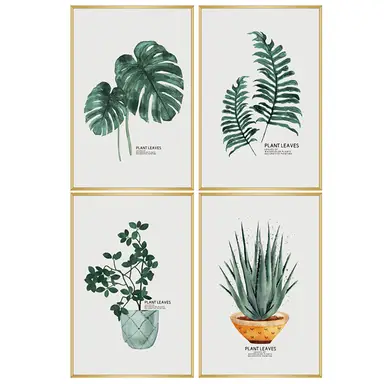 Polygonale Pflanze- und Blumen-Kunstbild mit Rahmen, abziehbarer und haftender 3D-Wandsticker, dekorative PVC-Wohnraumdekoration, geeignet für Wohnzimmer, Schlafzimmer, TV- und Sofa-Hintergrundwand, rechteckig mit schwarzem Rand