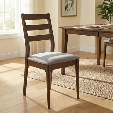 Dining Chairs Orlando Walnut/Grey 2pcs